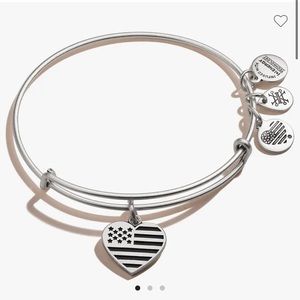 NWT Alex & Ani Heart Flag Bracelet